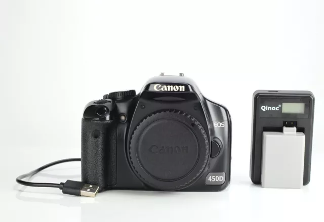 Canon EOS 450D DSLR Camera Body Only with Canon Battery & Generic USB Charger