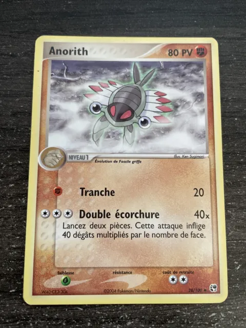 Anorith Unco - Pokémon 28/100 Ex Tempête De Sable Proche Du Neuf Fr