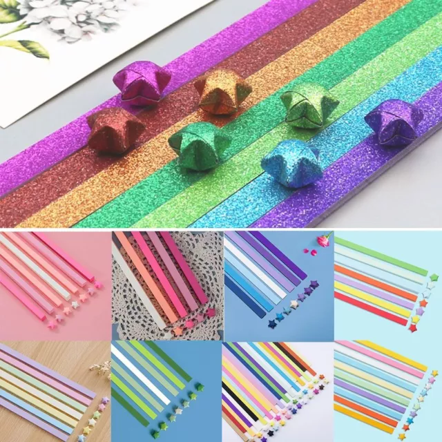 Single Sided Star Paper Strip Colorful Lucky Star Origami  Kids Gift