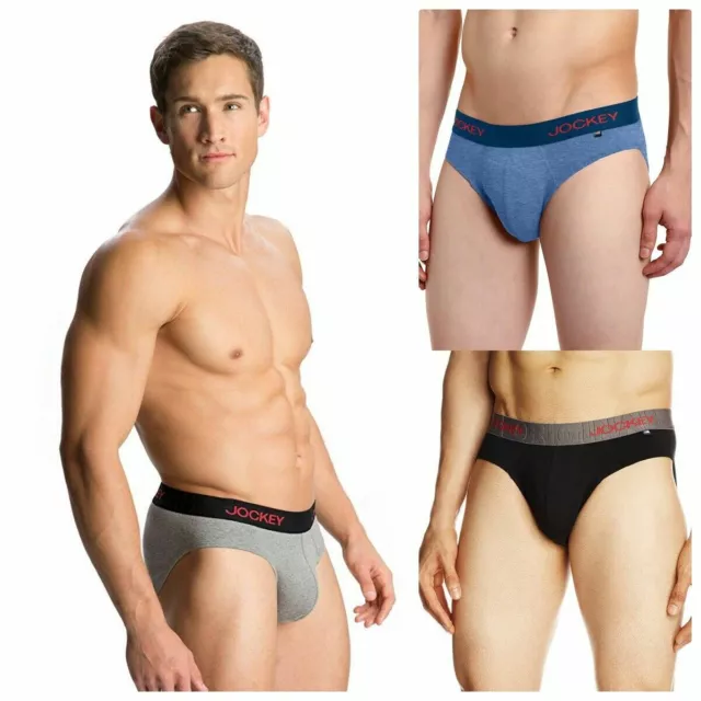 2 Jockey Men's Briefs USA Originals Stretch Super Combed Cotton Elastane Stretch