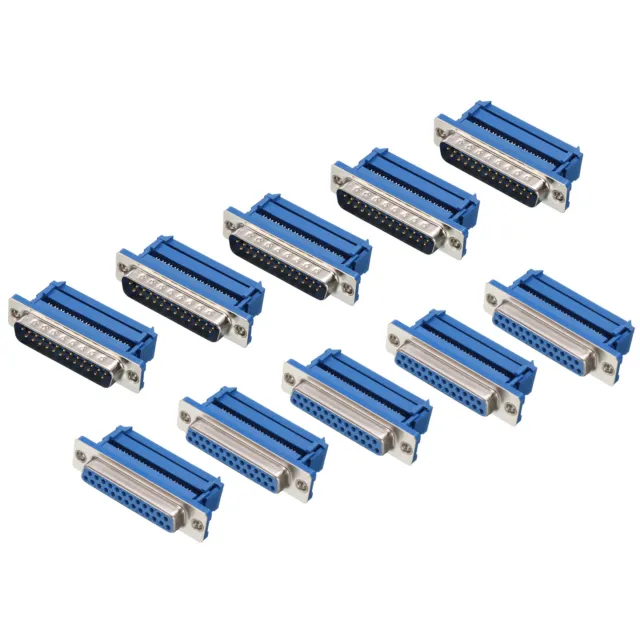 5Pairs D-SUB DB25 25 Pin IDC Crimp Connector Female Male 2.54mm Pitch