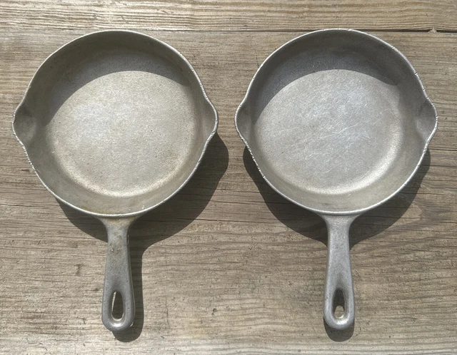 Pair Of 2 - Vintage 6’’ Pewtarex Cast Iron Skillet - York Pennsylvania