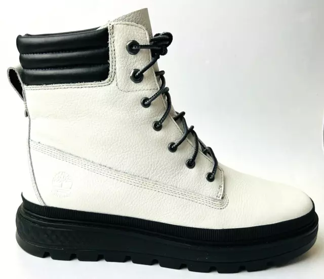 Timberland Schnürstiefeletten aus Leder weiß Boots Damen Schnürstiefel NEU G.38