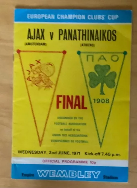 1971 European Cup Final Ajax v Panathinaikos