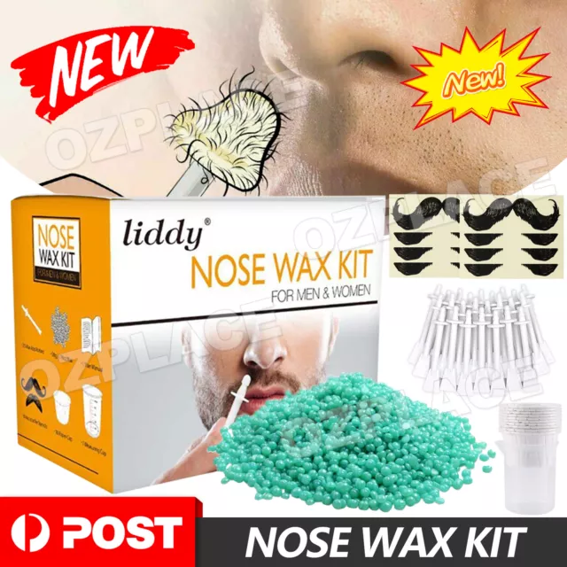 Nose Ear Hair Removal Wax Kit Sticks Easy Mens Nasal Waxing Remover Strips  @T