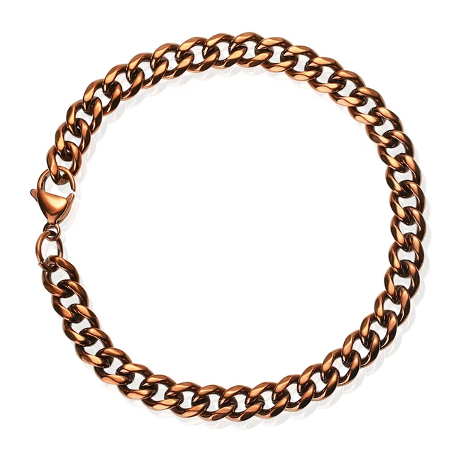 Men's Stainless Steel Cuban Curb Chain Bracelet - 8.5 Inch, High Polish Silver, 12mm Width, Nickel-Free
