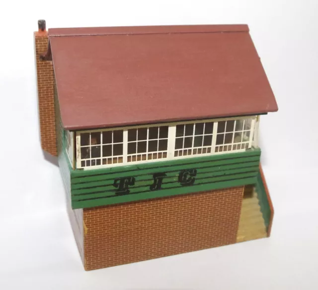 Vintage Railway Model Woodside Signal Box Wooden OO Gauge + Box