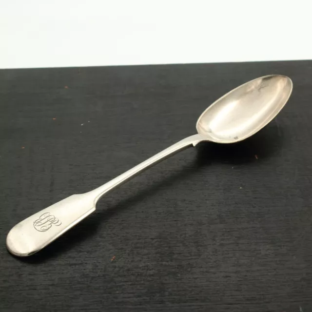 Early Victorian Elkington Spoon Silver Plated with Monogram, England 1851