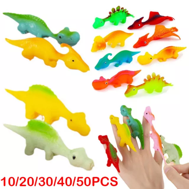 10-50X SLINGSHOT-DINOSAUR FINGER Toy Catapult Toy Elastic Flying Finger  Dinosaur $11.55 - PicClick AU