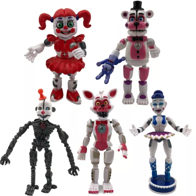 GOTEDE Toy Gift Movable joints Sister Location Funtime Chica Freddy Bear  Figure Toy Rabbit Car Decorations Action Figure Figures Model Five Nights  at Freddy's Collectible Model