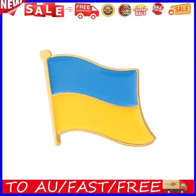 1pcs 22mm Ukraine Map Lapel Pin Brooch Clothing Accessories(A Painted)