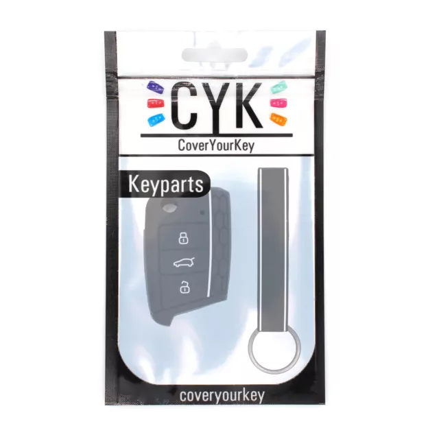 Housse de clés VB + Keytag noir/blanc protection silicone clé de voiture Cover 3