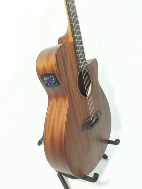 Caraya Safair 40" CEQ All Mahogany Thin-body Acoustic Guitar,Cutaway,EQ+Free Bag