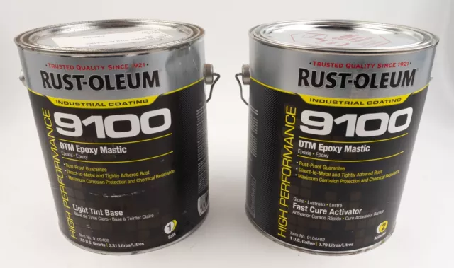 Rustoleum 9100 Industrial Coating DTM Epoxy Mastic Parts 1 and 2