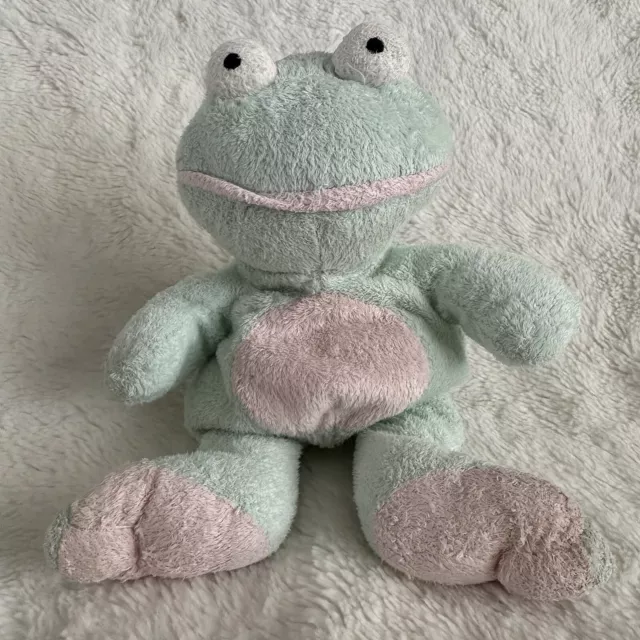 Ty Pluffies tyLux Grins the Frog Plush Pink Mint Green Stuffed Animal Lovey