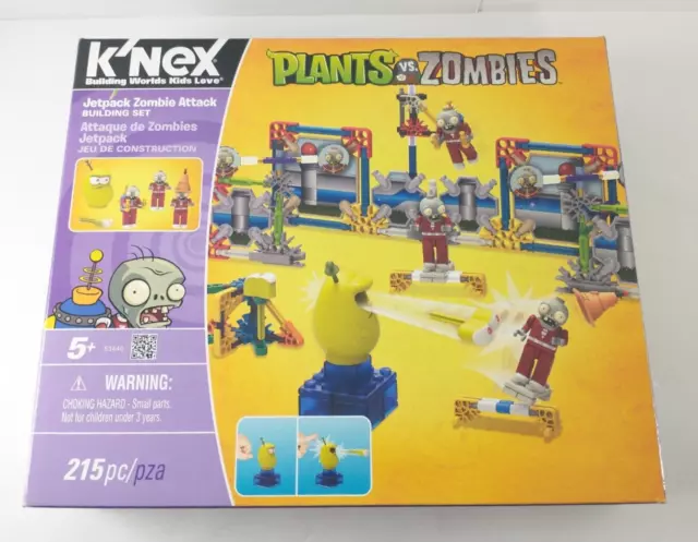 Knex PLANTS VS ZOMBIES Jetpack Zombie Attack Building Toy Set COMPLETE & UNUSED!