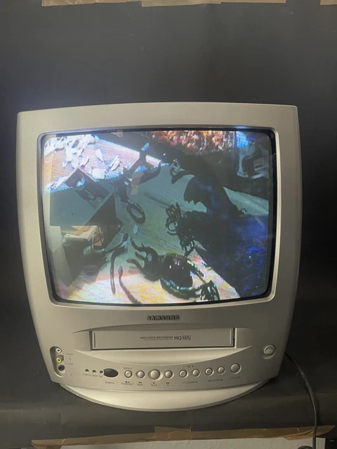 SAMSUNG TI-14N3 14& CRT TV VCR Combi Silver - Retro Video Gaming Front ...