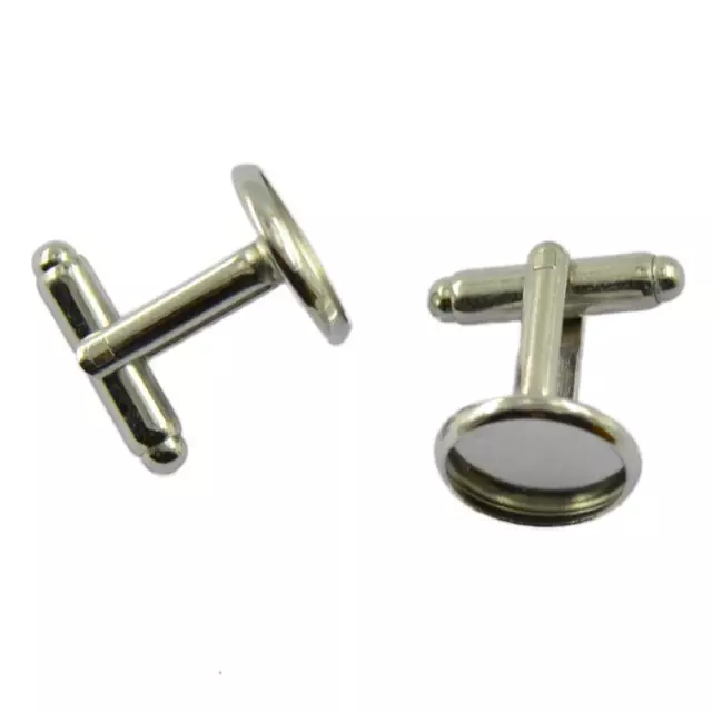 Cufflink Findings Backs Plate 12mm Pad Wholesale Lot of 10 Pieces