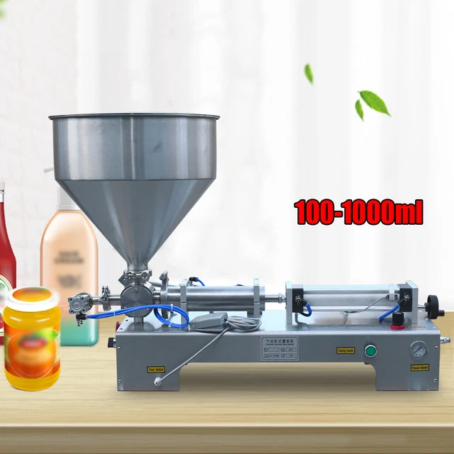 100-1000ml Liquid Paste Filling Machine Cream Cosmetic Hopper Pneumatic Filler
