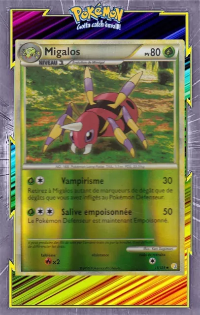 Migalos Reverse - HS01:HeartGold SoulSilver-15/123-Carte Pokemon Française