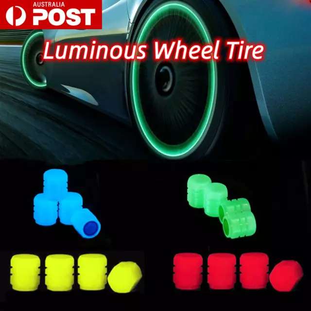 Florescent Car Truck Bicycle Motorcycle Wheel Tyre Tire Air Valve Cap Stem Dust