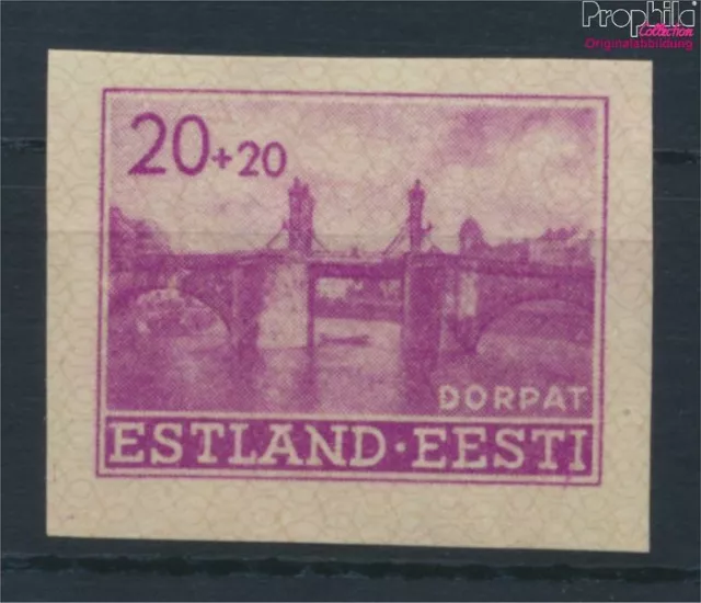 Briefmarken Estland (Dt.Bes.2.WK.) 1941 Mi 5U postfrisch(9483830