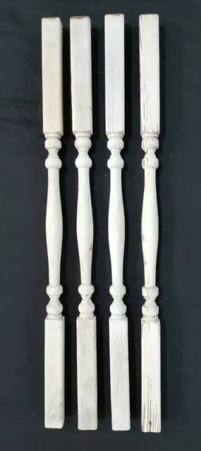 Architectural Salvage 4 Tall Wooden Spindles Balusters 32" Tall
