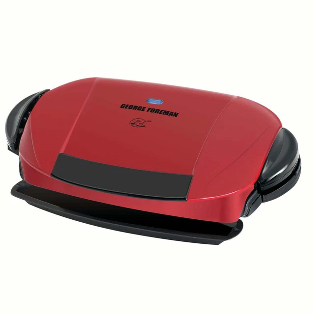 5-Serving Removable Plate Electric Indoor Grill and Panini Press, Red, GRP0004R