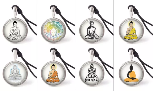 Buddha Necklace Pendants Pewter Silver Jewelry JNP