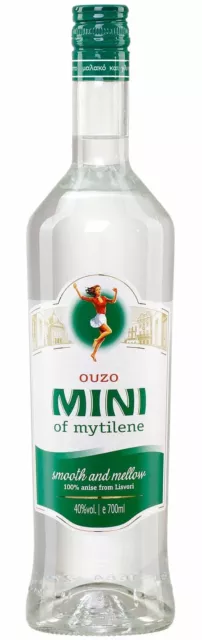 Ouzo Mini Mytilini 40% 0,7l Epom | Der Kult Ouzo aus Lesbos | Sehr aromatisch