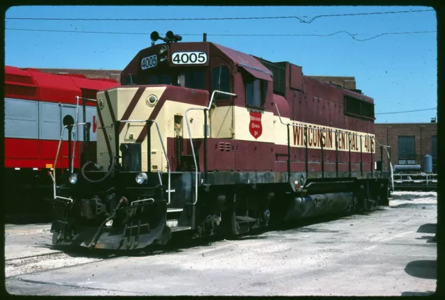 Original Rail Slide - WC Wisconsin Central 4005 N Fond du Lac WI 6-7-1992
