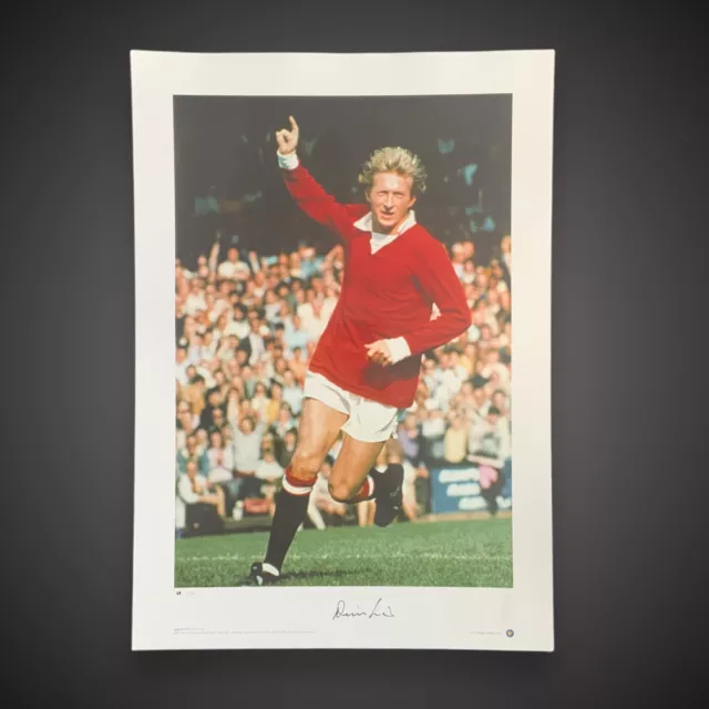 Denis Law Fantastic Hand Signed Photo Manchester United £25 With COA