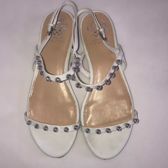 Vince Camuto Hopper Ball White Sandal Size 10M 2