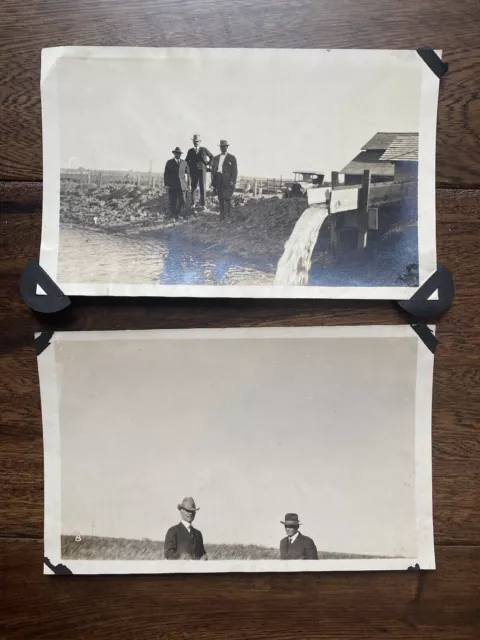 Newton Iowa Men 2 Antique Snapshot Orignal Vintage Photos