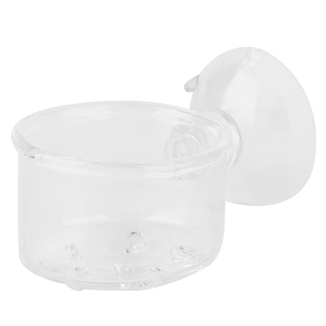 Transparent Aquarium Red Worm Feeder Suction Cup Glass Hole Cup Fish Feeding Ffg