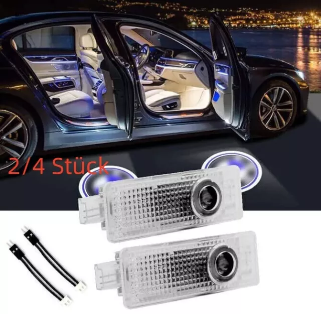 P93C Set 2Stück Wireless Auto Tür Licht LED Willkommen Fledermaus