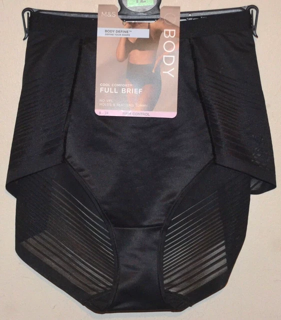 LADIES M&S BODY Define Firm Control No Vpl Full Briefs Knickers Size 12 ...