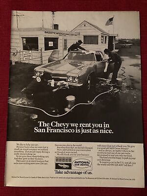National Car Rental 1972 Print Ad - Great to Frame!
