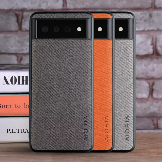 Hülle für Google Pixel 6A 7 Pro XL Luxury Textile Leather Skin Phone Case Cover