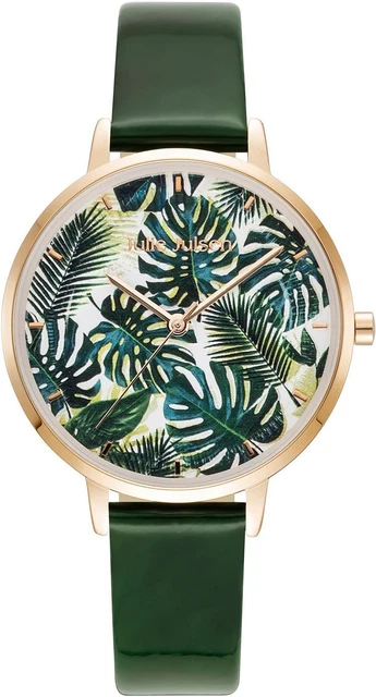 Julie Julsen Quarzuhr Damenarmbanduhr Palm Green JJW1170RGL-11 roségold B-WARE