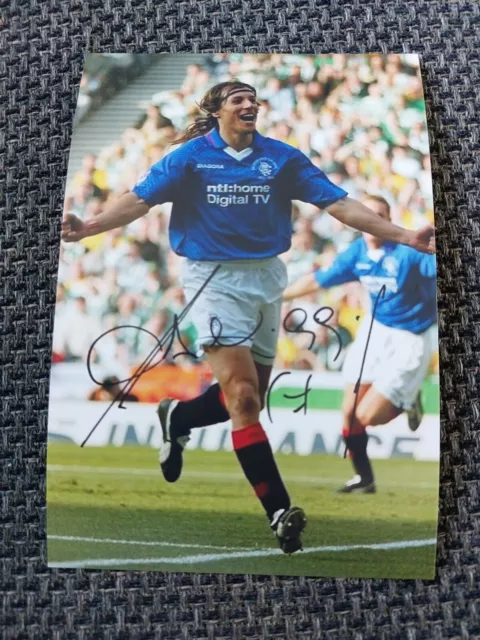 CLAUDIO CANIGGIA # GLASGOW RANGERS LEGEND - 6x4 SIGNED PHOTOGRAPH (PRINT)