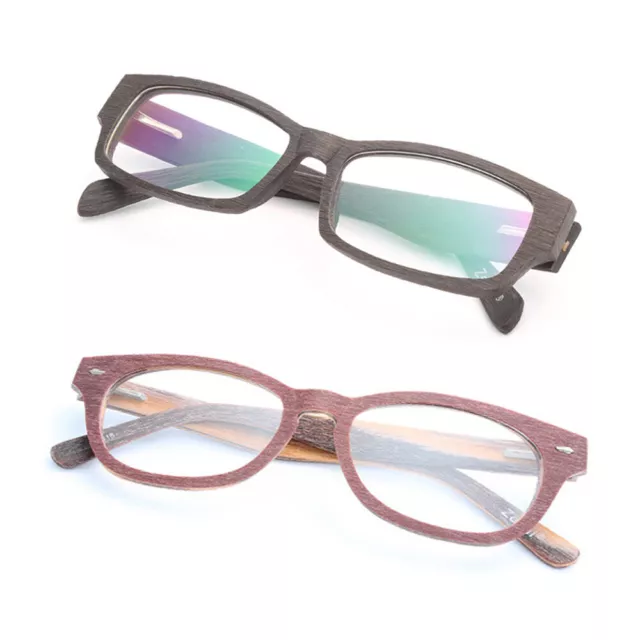 Fashon Reading Glasses Unisex +1.00  to +6.00 Resin Lens Wood Frame Reader