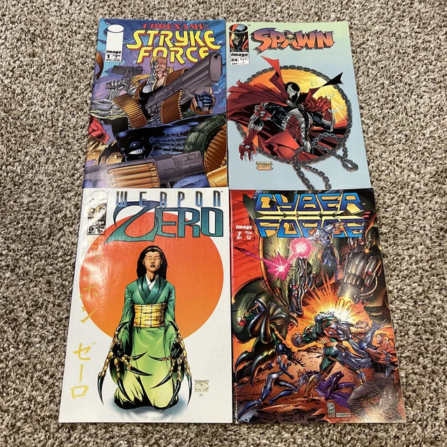 Lot of Four Image Comic Books (Spawn, Weapon Zero, Cyber Force, etc.)