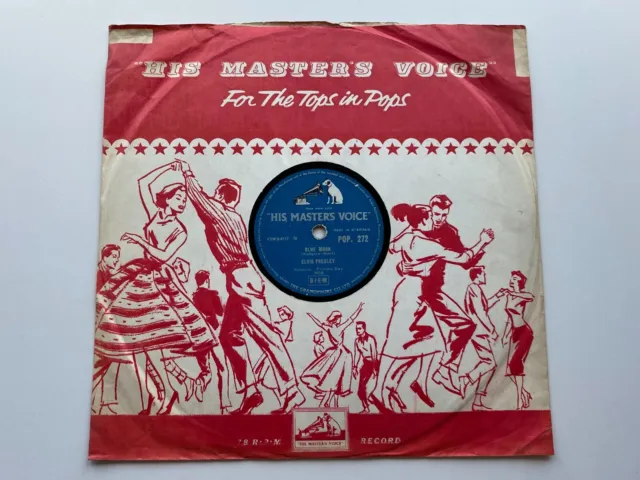 Elvis Presley Uk 1956 H.m.v. 78  Blue Moon   His Master's Voice  Pop 272