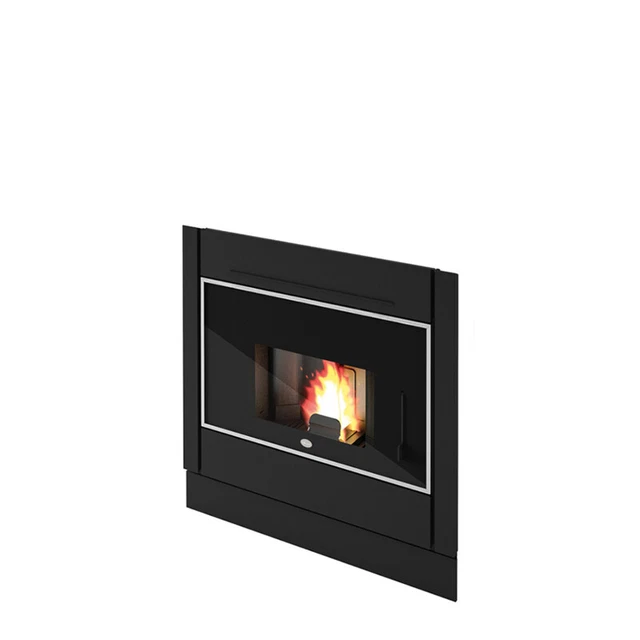 Inserto Caminetto Termocamino A Pellet Eva Calor Hydro Saturno Nero Tex 18 Kw