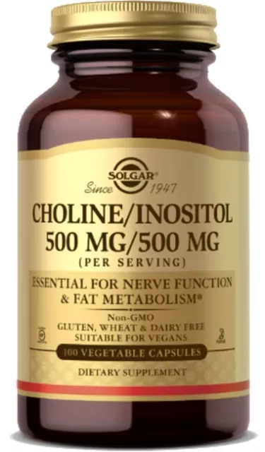 Cholin 500 mg Inosit 500 mg 100 vegetarisch kapseln GEHIRNKRAFT Solgar