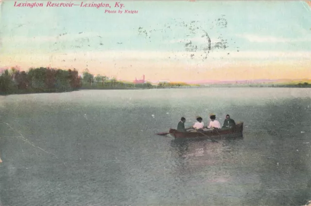 Lexington Reservoir Lexington Kentucky KY Boat Lake 1909 Postcard