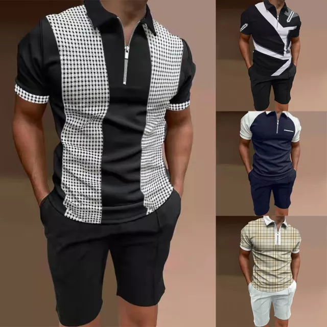 Ensemble de 2 pièces mode homme T-shirt et shorts manches courtes imprimé en 3