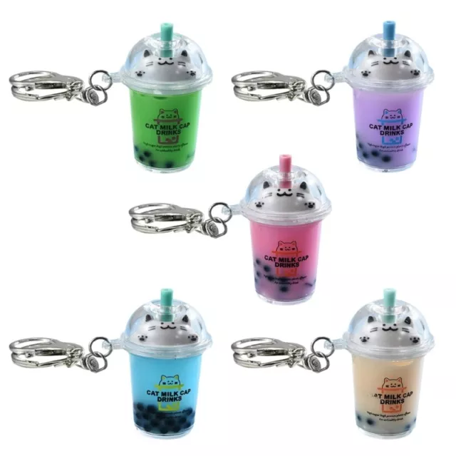 Bubble Pendant Acrylic Milk Key Chain Handmade Keyring Stylish Accessory