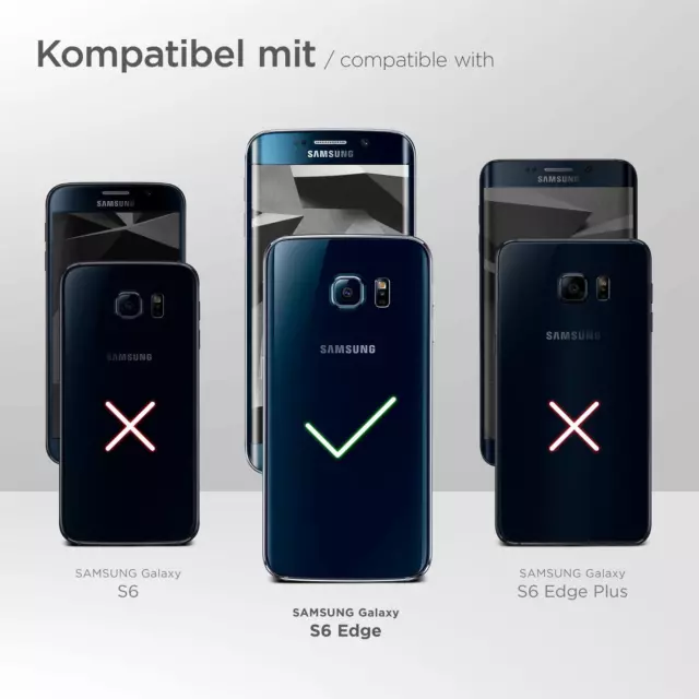 Hülle für Samsung Galaxy S6 Edge Schutzhülle Handy Tasche Etui Sleeve Holster 2